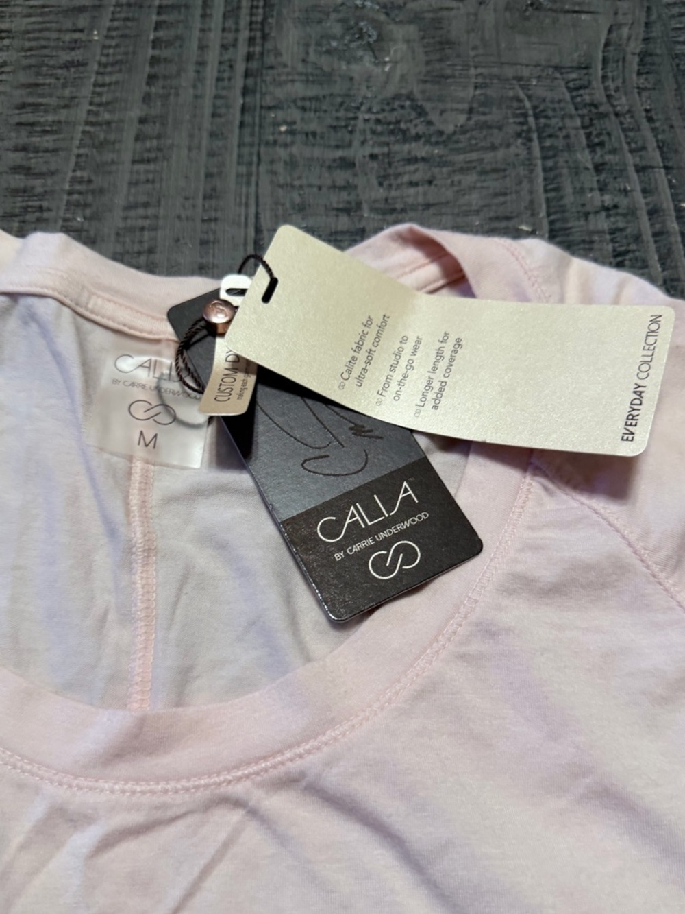 New CALIA by Carrie Underwood Light Pink to Magenta Ombre Long Sleeve Top - Picture 3 of 9